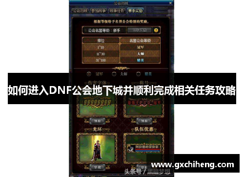 如何进入DNF公会地下城并顺利完成相关任务攻略 如何进入DNF公会地下城并顺利完成相关任务攻略